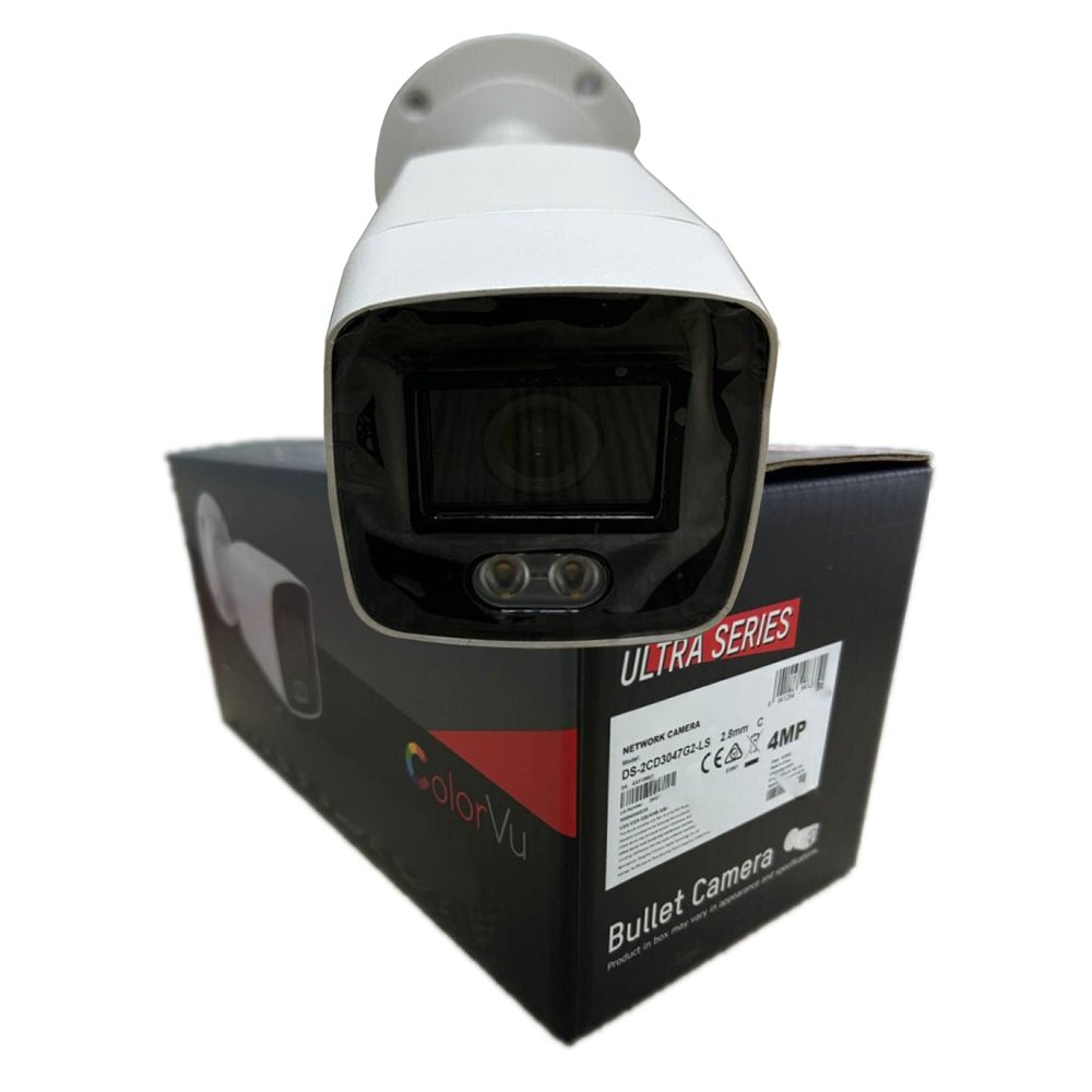 Original stocked Hik 4 MP ColorVu Fixed Mini Bullet Network Camera DS-2CD3047G2-LS