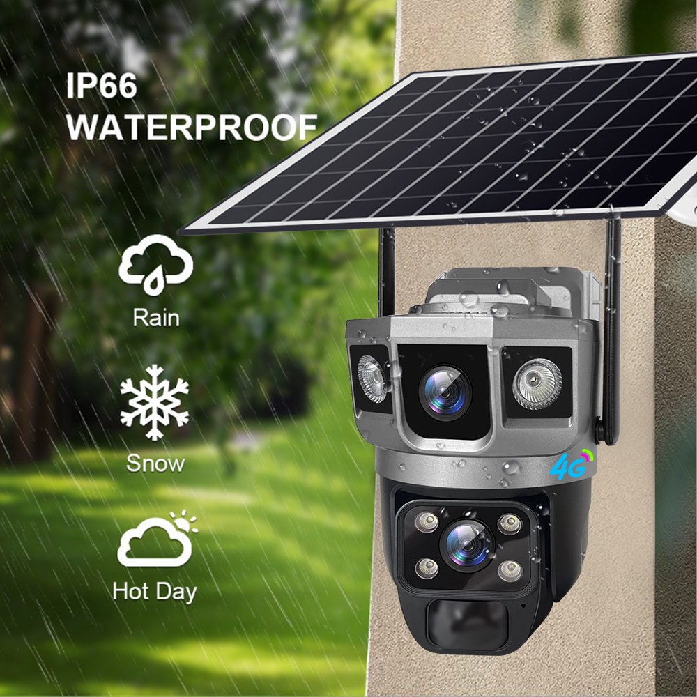 4MP 8W Bullet and PTZ Human Motion Tracking Solar Cctv 4G Ip Camera Smart Home Waterproof network Camera