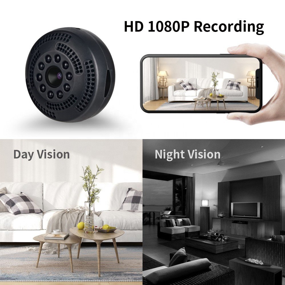 480P Battery Powered Wireless WiFi Small Nanny Cam Mini Camera surveillance night vision remote view on Mobile APP