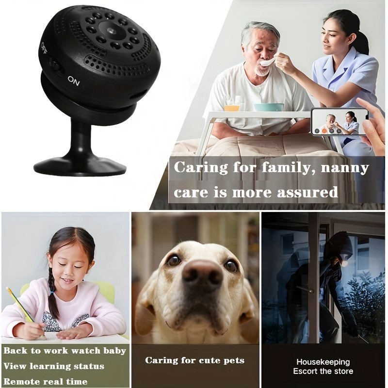 480P Battery Powered Wireless WiFi Small Nanny Cam Mini Camera surveillance night vision remote view on Mobile APP