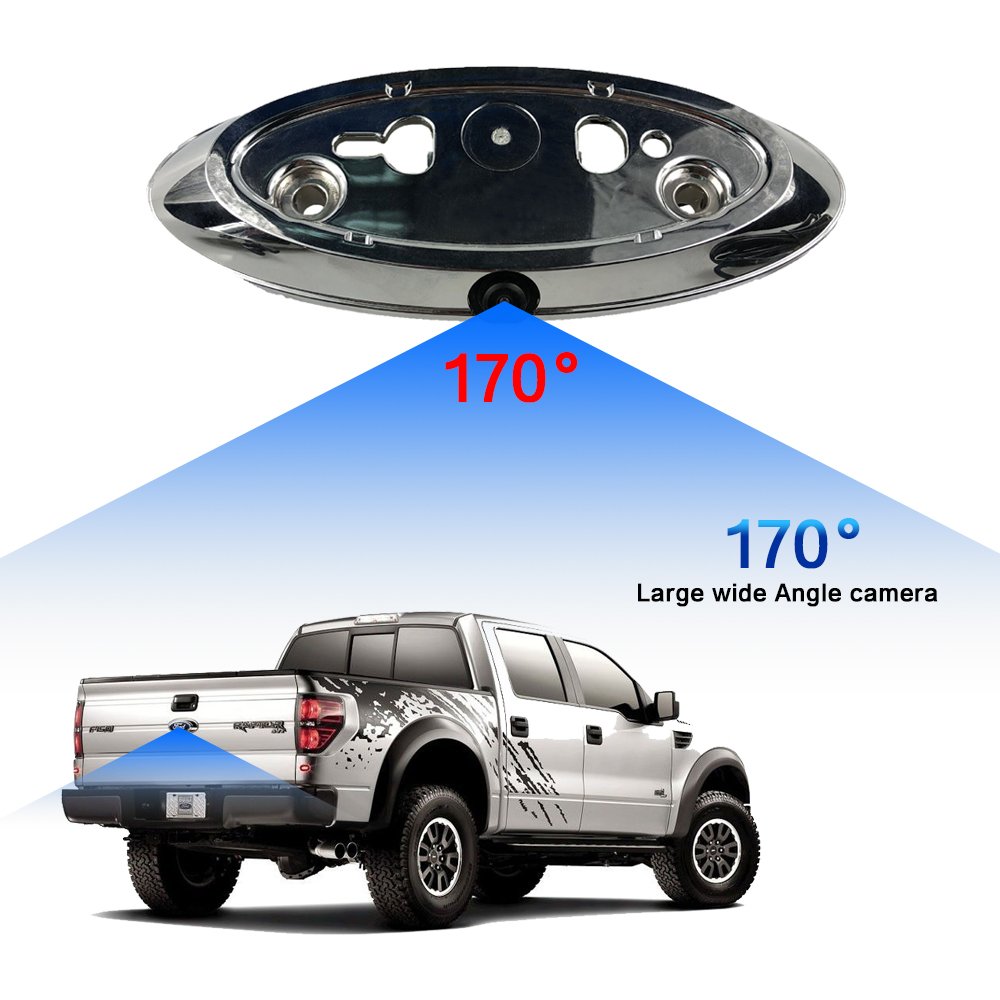Back View Cvbs 600tvl Car Reversing Pickup Handle Camera For Compatible Vehicle Make F-150 2008-2017/Ford Super Duty 2011-2016
