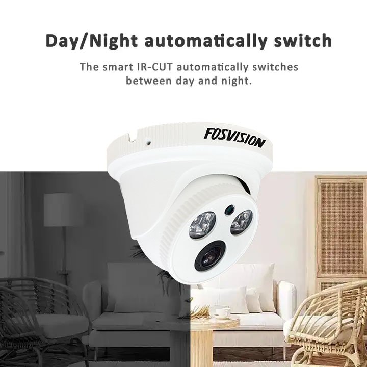 Cheap Price fosvision fisheye Ahd Camera Night Vision Ir Indoor Security Surveillance 2mp Dome Cctv Analog Camara For DVR
