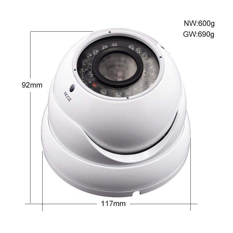 Outdoor 8MP 4K Security CCTV Camera Varifocal Turret POE IP Metal Dome Waterproof 2.8-12mm NVR Home Security Use