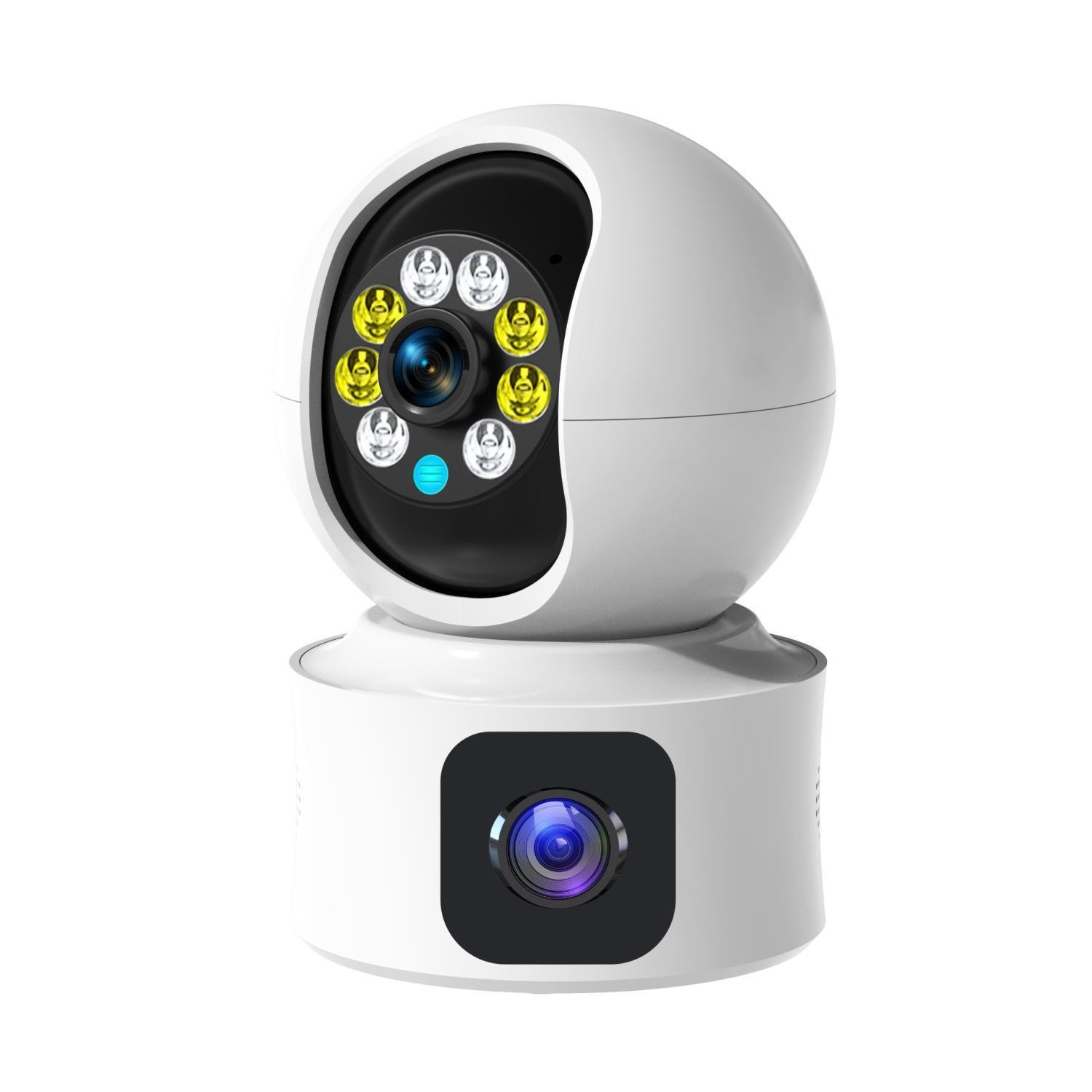 Dual Lens Indoor 360 Degree Baby Monitoring CCTV Camera Home Security with Two-Way Voice Network Camera