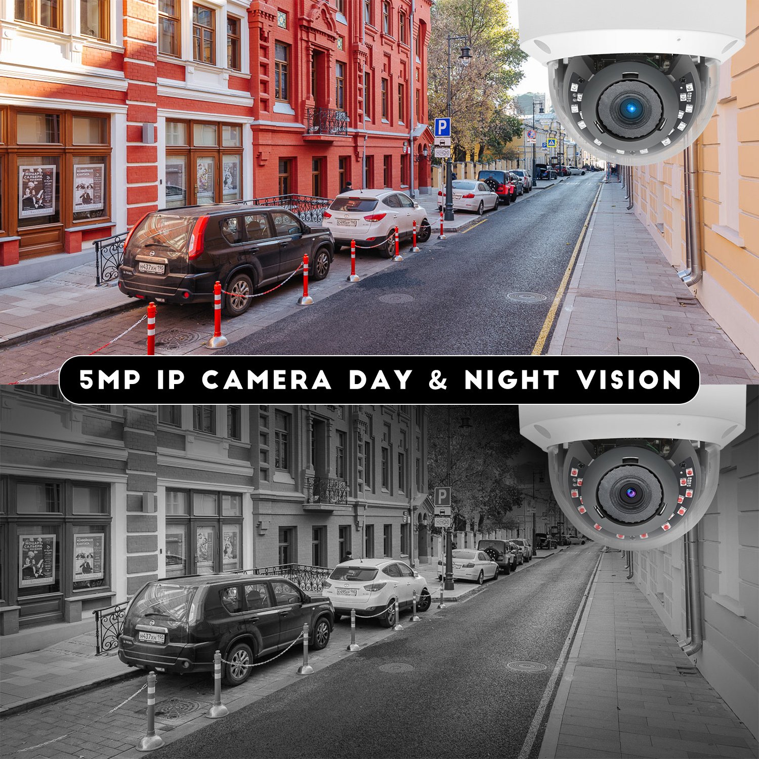 5MP Mini 180 Degrees POE Dome IP CCTV Camera 2.1mm wide angle lens Outdoor Night Vision Waterproof Security IP Network Camera 4K