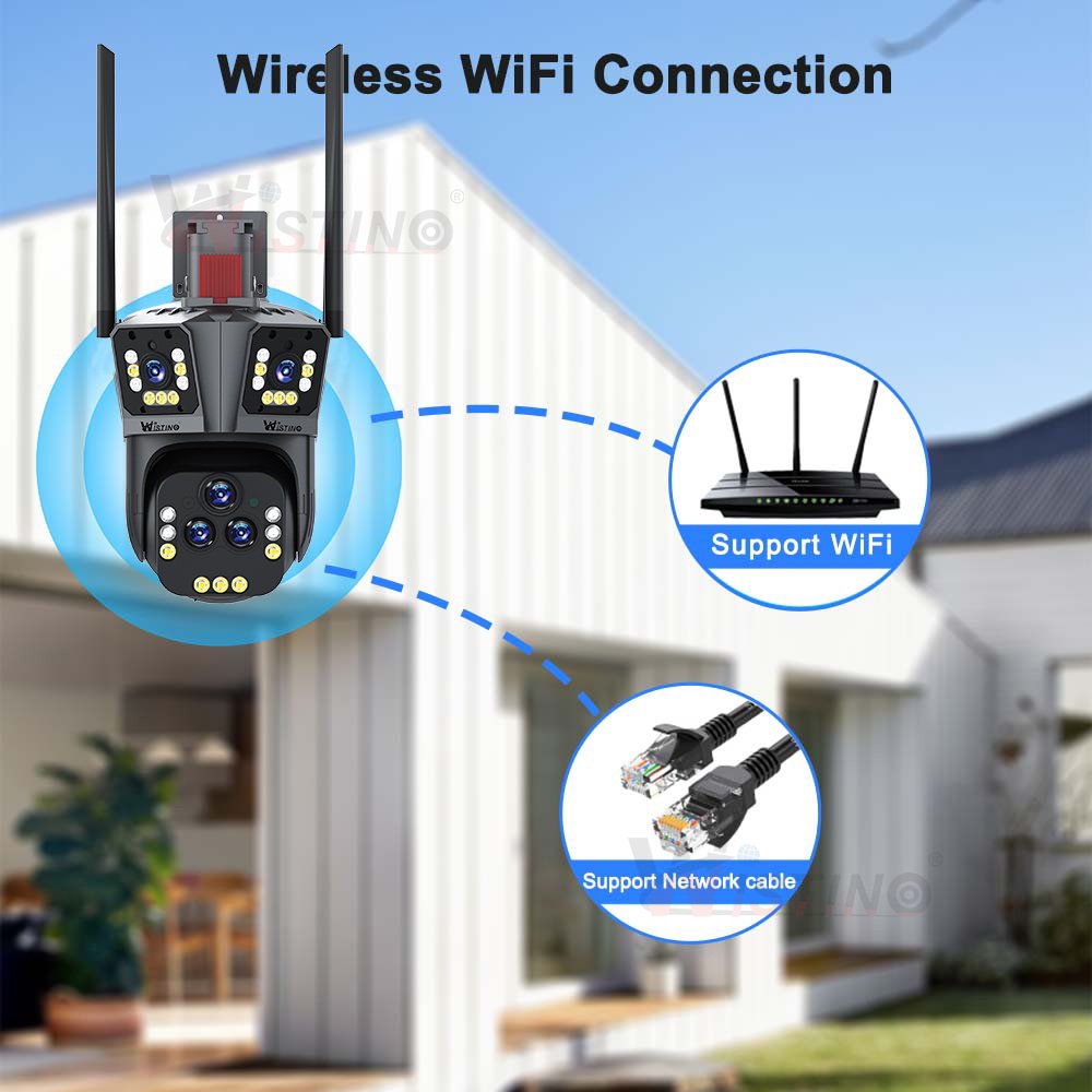 Wistino 10K Outdoor 20X Zoom CCTV Wireless Wifi Camera Two Way Audio Night Vision Security Surveillance Network PTZ Camera