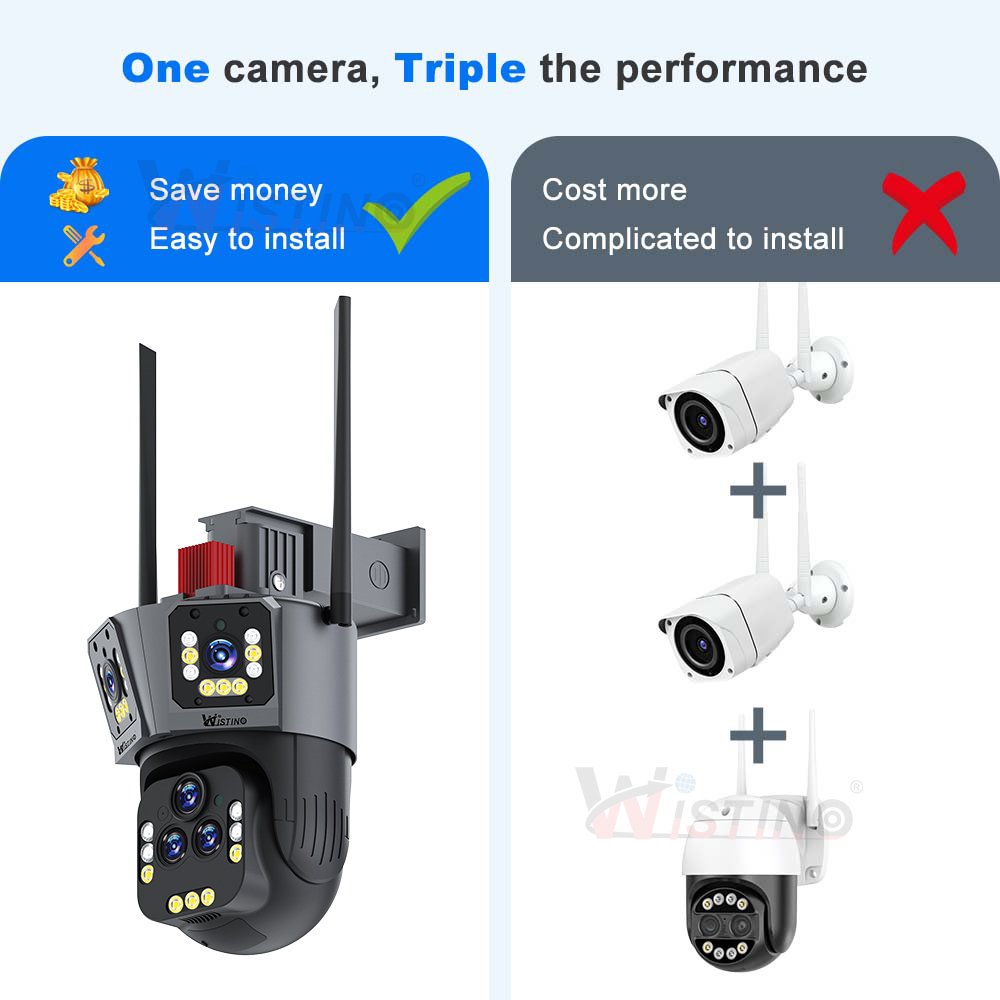 Wistino 10K Outdoor 20X Zoom CCTV Wireless Wifi Camera Two Way Audio Night Vision Security Surveillance Network PTZ Camera