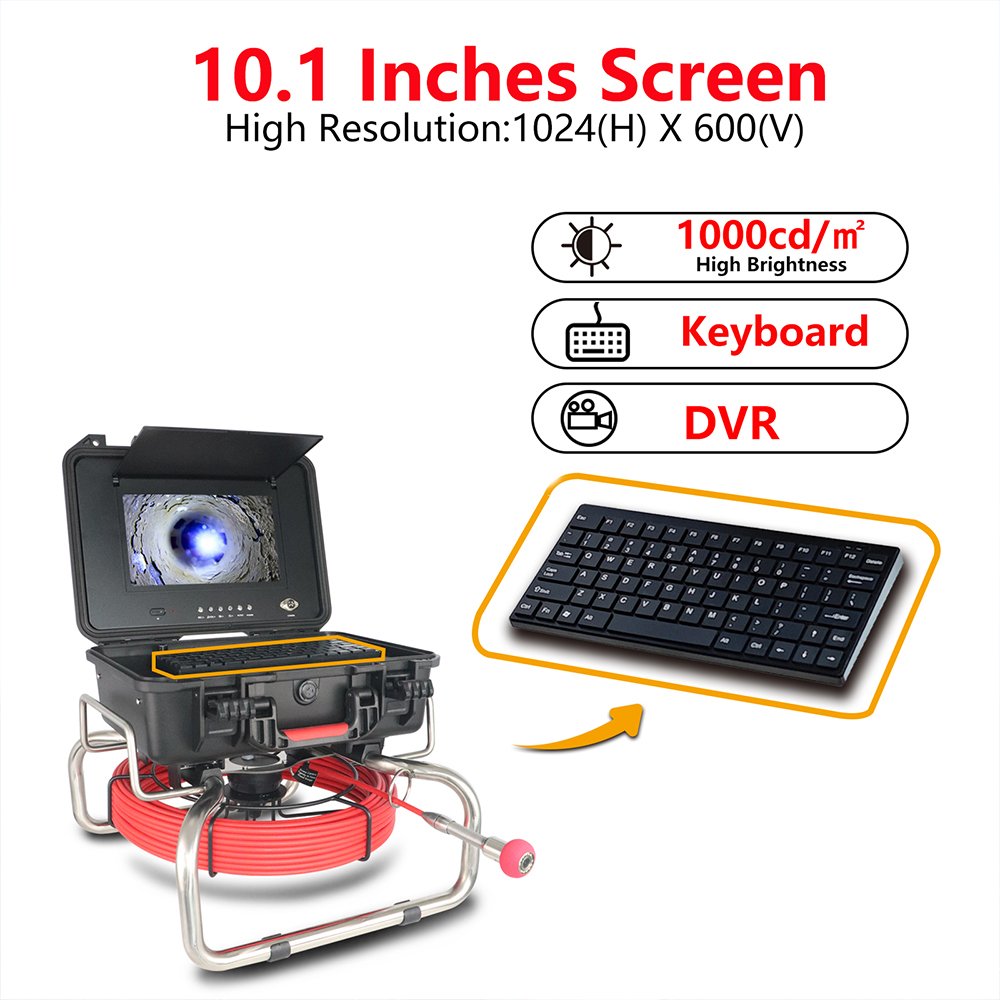 Sewer camera with locator self leveling drain blocked check camera with HD 1080P analog camera