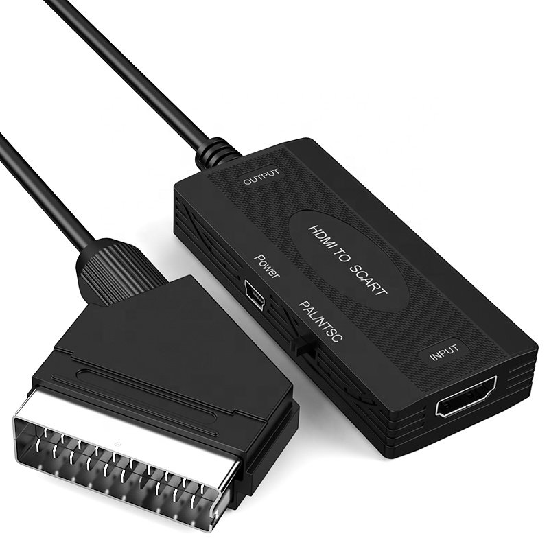 HD Digital Video HDMI to Analog Video and L/R Audio Adapter Support DVI CRT/VHS/DVD CVBS Play HDMI to SCART Converter for TV