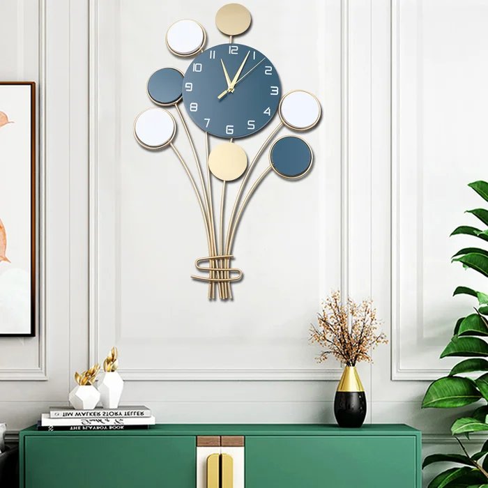 Hot selling premium New Art Style Living Room Luxury metal wall clock Decorative Farmhouse Home Decor metal Wall clock metal