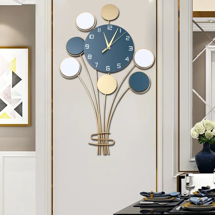 Hot selling premium New Art Style Living Room Luxury metal wall clock Decorative Farmhouse Home Decor metal Wall clock metal