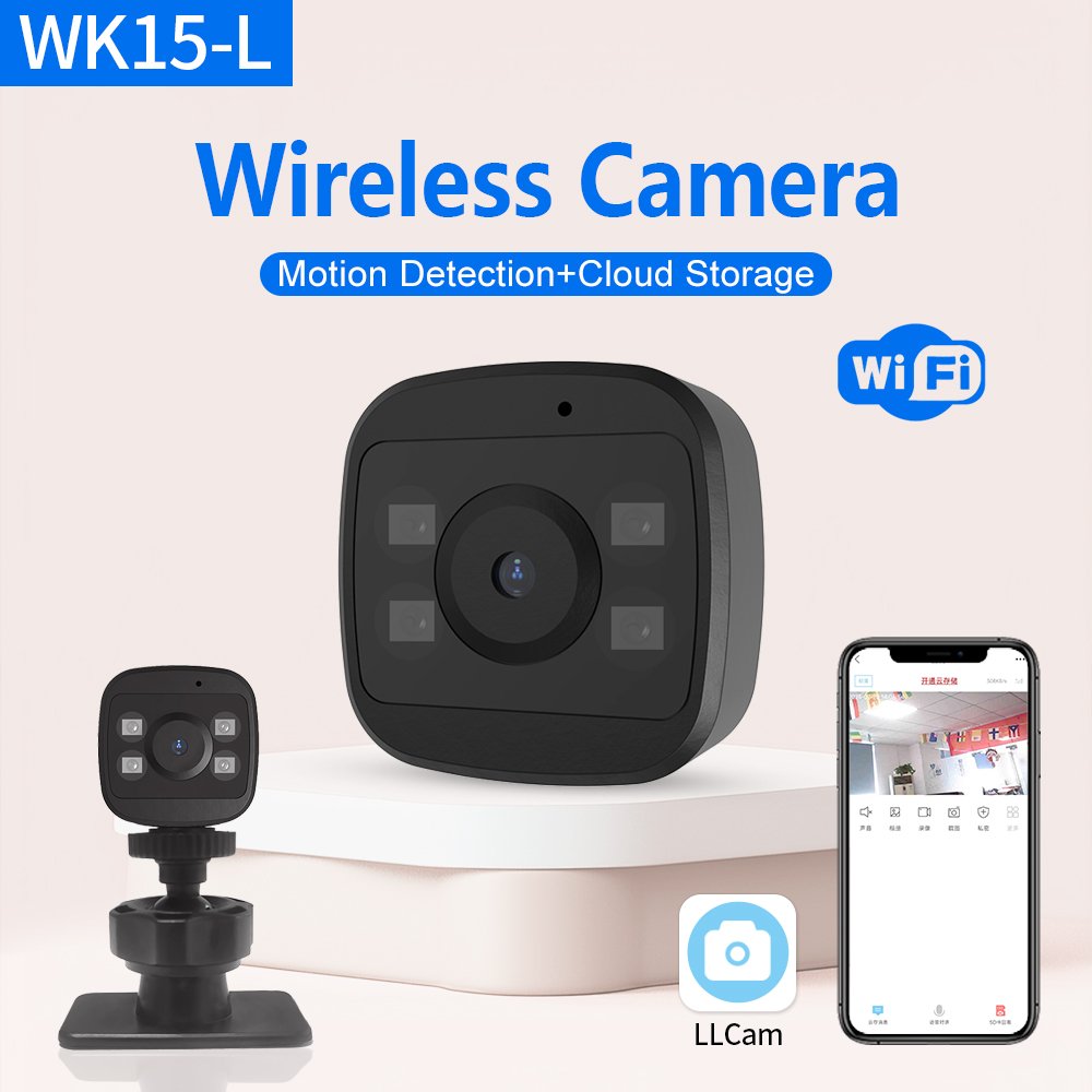 2024 New Style WK15 WiFi Mini Camera Video Recorder Support Wifi Remote Cloud Storage Security Cameras CCTV Mini Wifi Camera