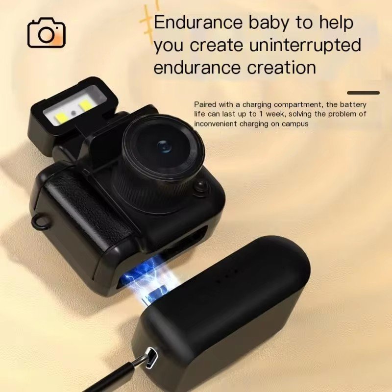 New Monoreflexes Style Mini Camera CMOS With Flash Lamp And Battery Dock Portable Video Recorder DV 1080P With LCD Screen