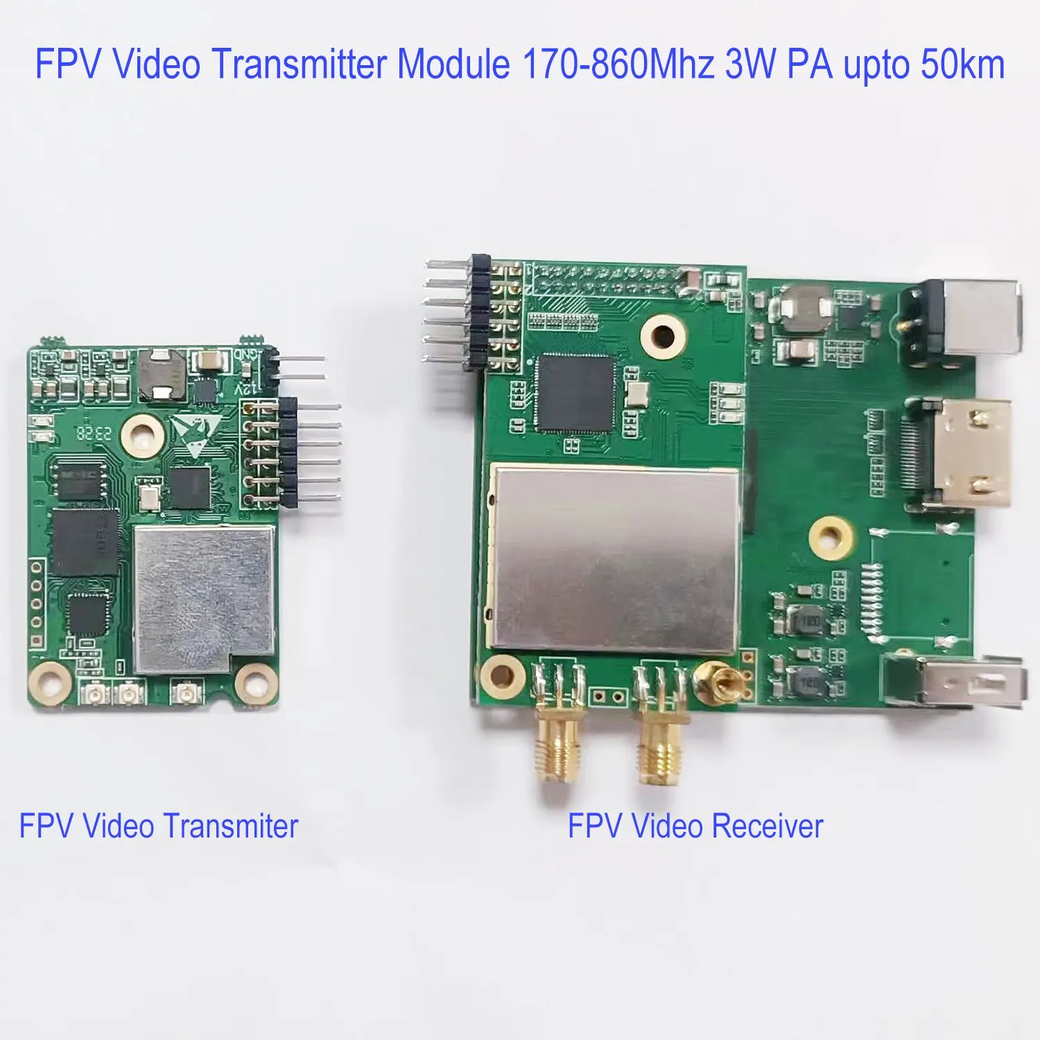 Best FPV Video Transmitter Module 170-860Mhz Wireless RF audio video Transmitter for FPV Camera 3W PA 50km
