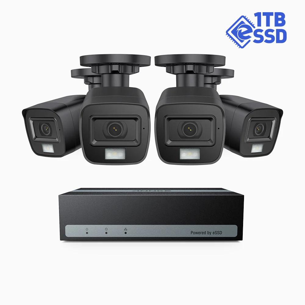 ANNKE IP67 Weatherproof 3K 4 Channel Built-In 1024 GB ESSD Security System Up To 2-Week Record wireless cctv camera system