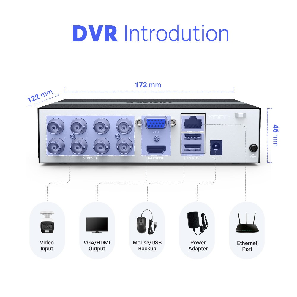 ANNKE IP67 Weatherproof 3K 4 Channel Built-In 1024 GB ESSD Security System Up To 2-Week Record wireless cctv camera system