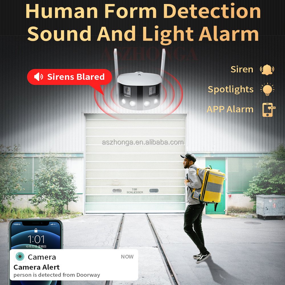 2MP Dual Lens Multi-Sensor 180 4MP Panoramic Fixed Network Camera Smart IR AI Security Camera WIFI IP Surveillance CCTV Camera