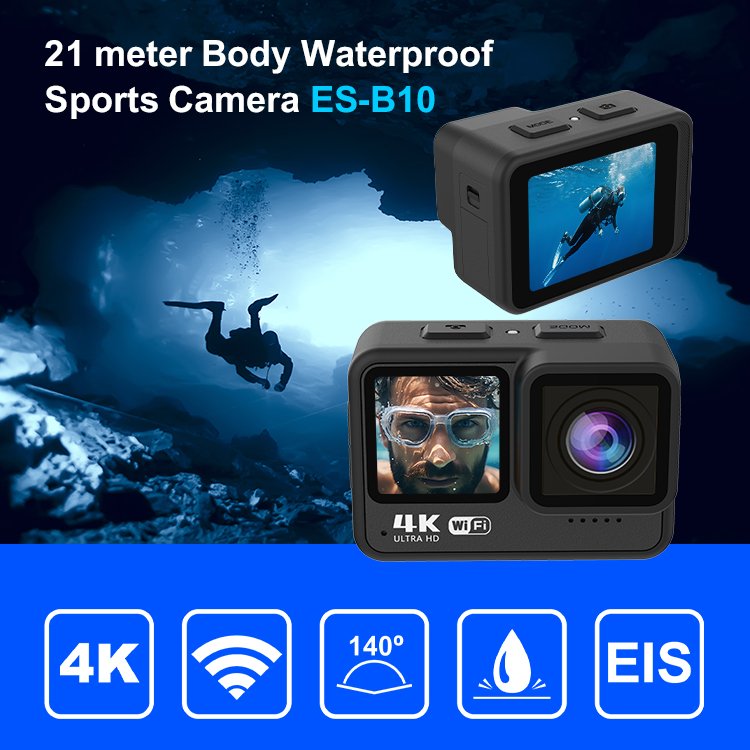 Factory supply hd video sports small mini action camera 4k