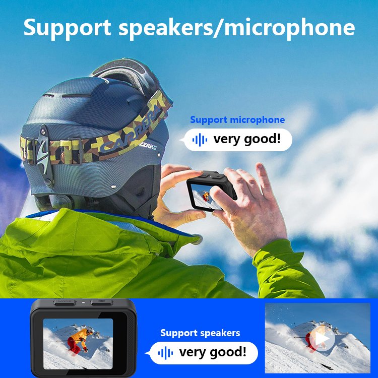 Factory supply hd video sports small mini action camera 4k