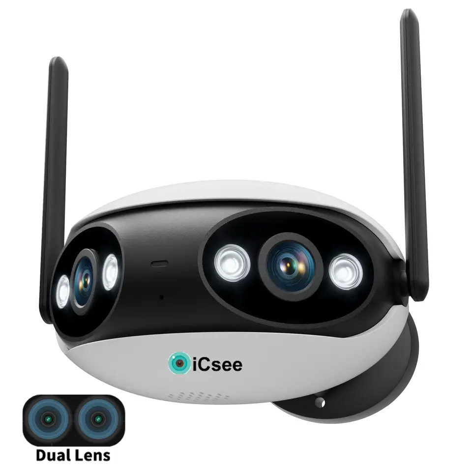Wifi Surveillance 180 degree Panoramic Bullet Camera ICSEE Wireless 2MP Dual Lens 4MP Network Camera