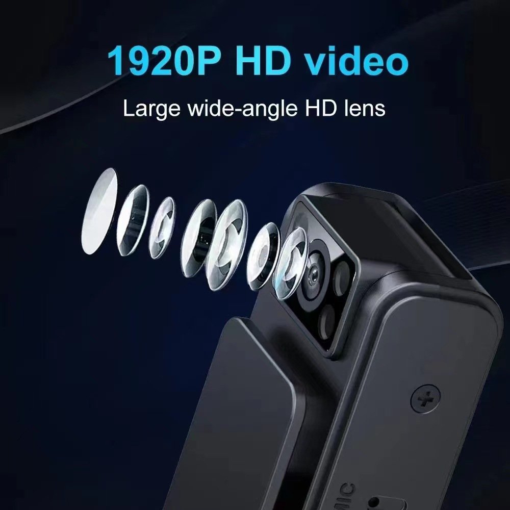 Portable HD 1080P lens camera 130 degrees wide Angle lens Back Clip Action Body Worn Camera