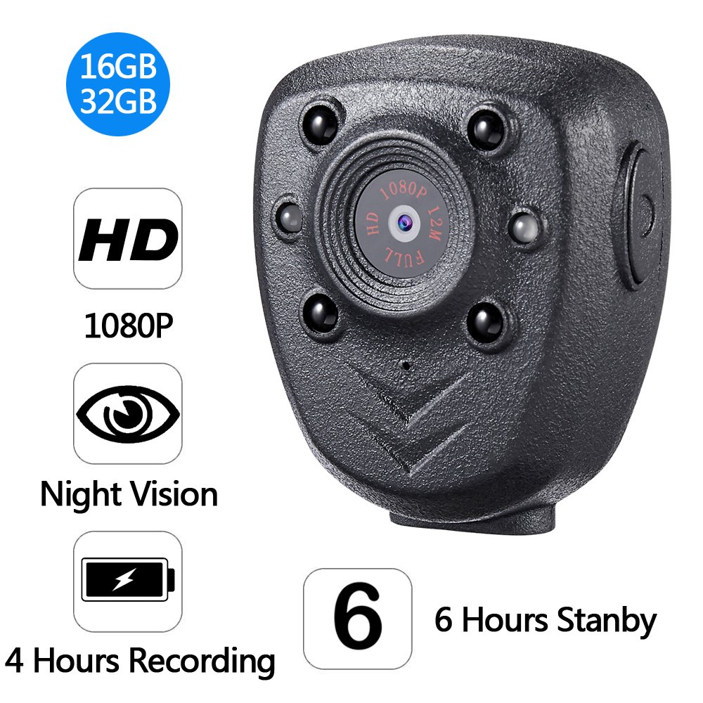 1080p HD IR Night Vision Mini Body Camera Video Recorder Wearable Body Worn Camera