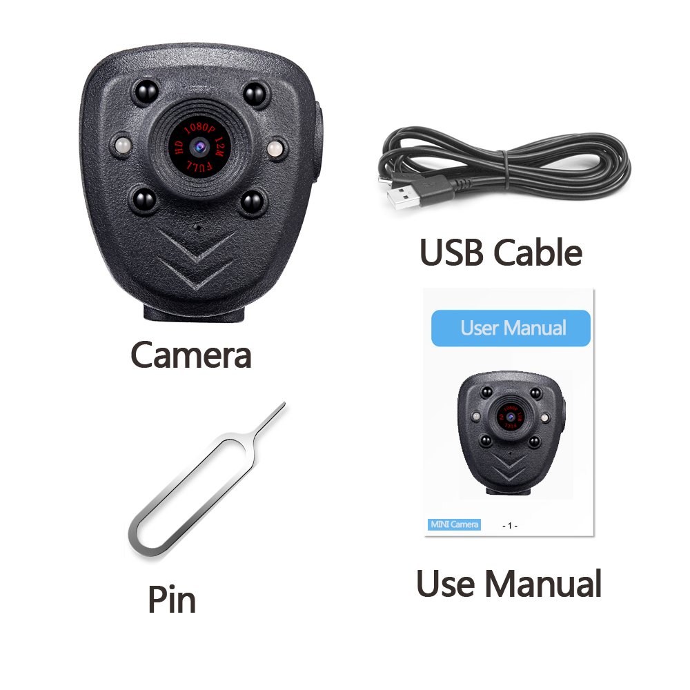 1080p HD IR Night Vision Mini Body Camera Video Recorder Wearable Body Worn Camera
