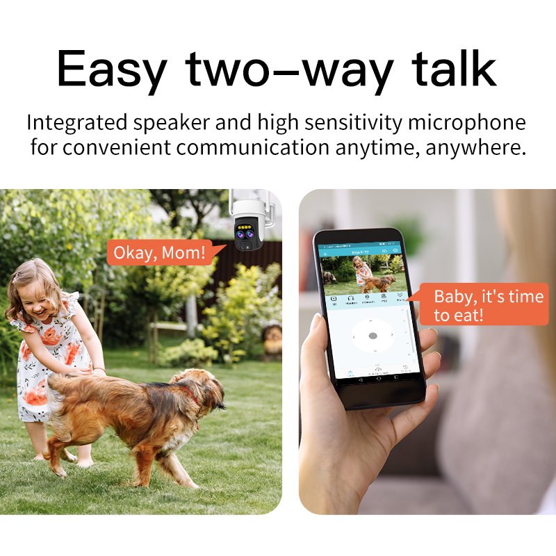 3MP 8W Solar Panel Low Power Consumption Home Camera 4G Networking Dual Lens Zoom Humanoid Detection IP 4G Solar PTZ Camera