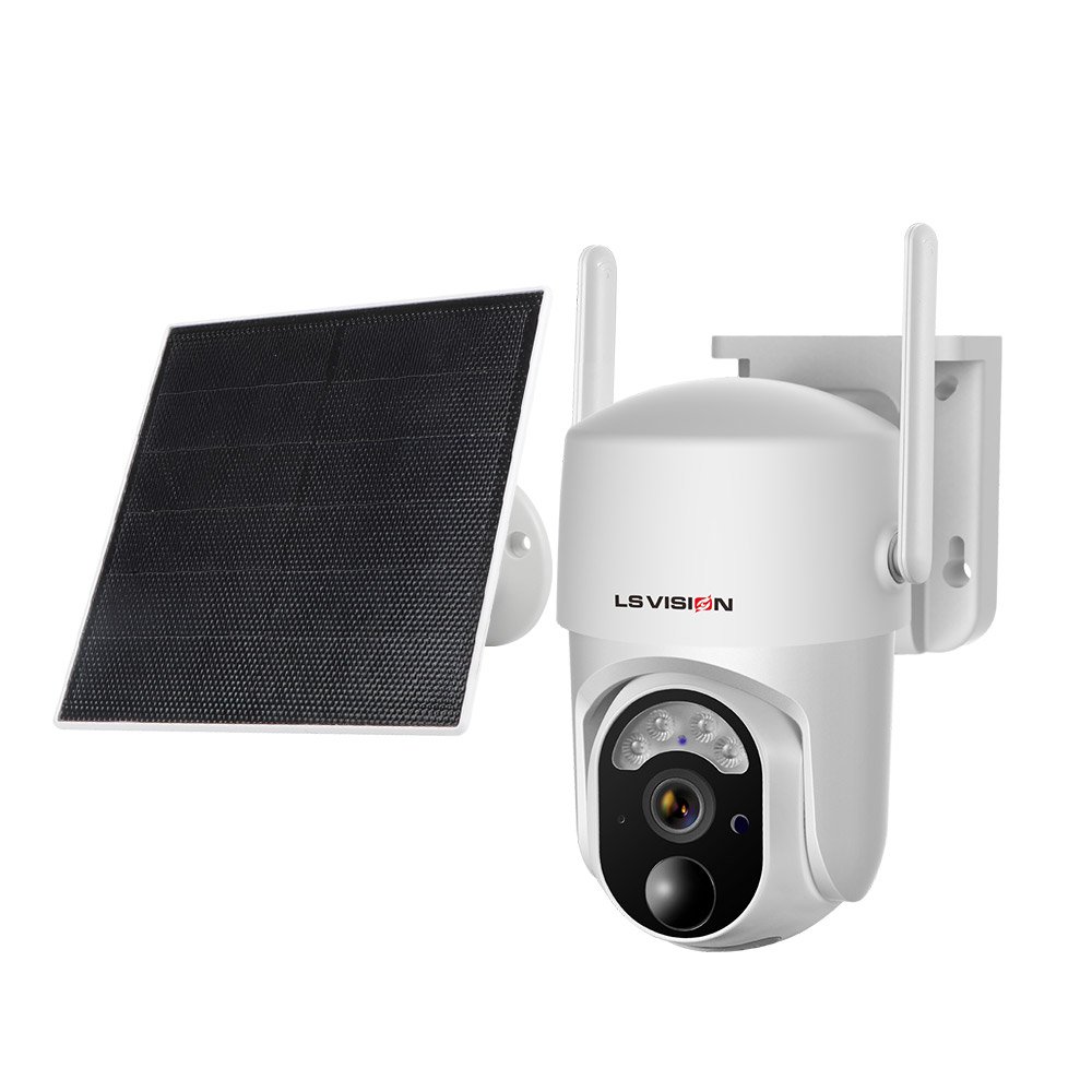 LS VISION Camera Surveillance Outdoor 4G Network & Wifi Camera Solar Powered Battery Camera