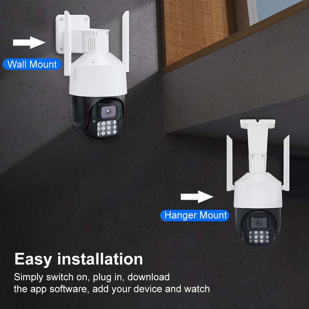 Wireless Video Surveillance Outdoor Network Camera 5MP HD Full Color Night Vision Human Motion Tracking Camera Wifi IP Camera