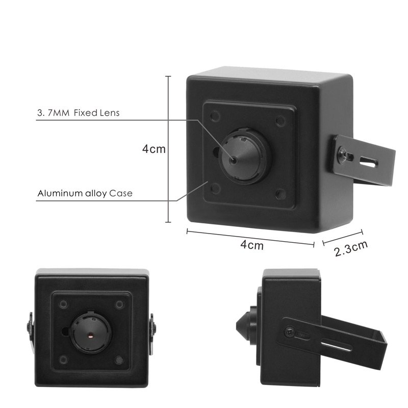 Full Case Case 5MP 3.7mm Pinhole Lens Indoor Hidden Security Camera POE IP Mini Camera