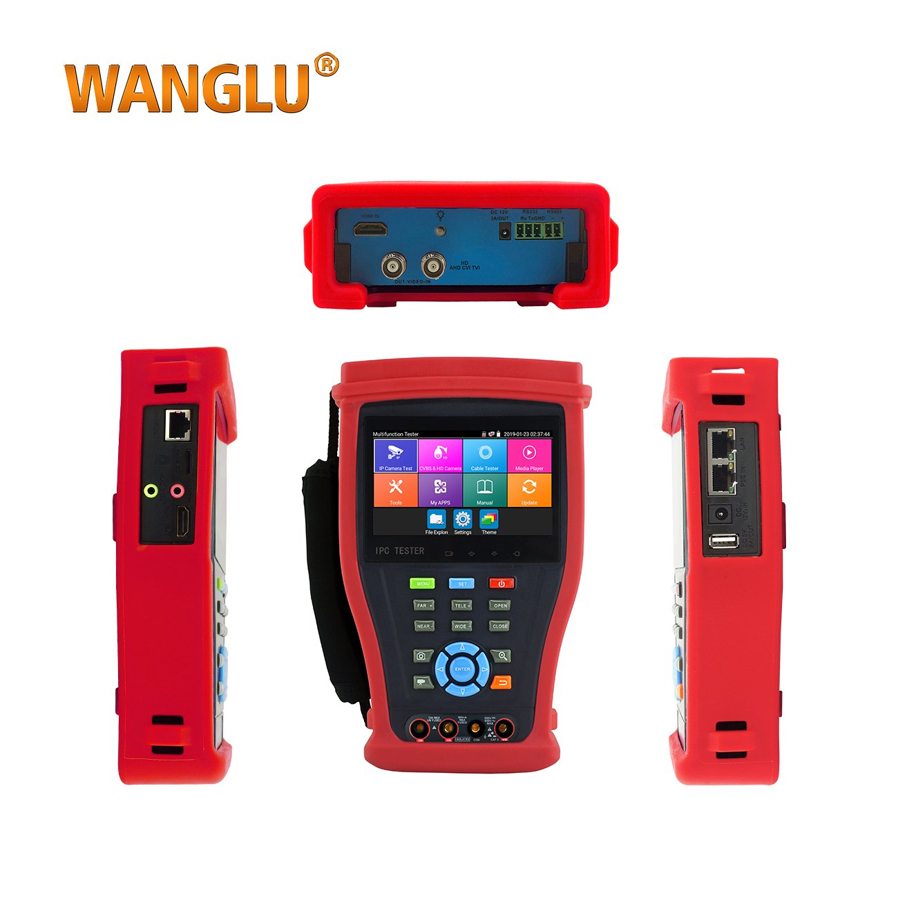 Portable touch screen cctv monitor tester 4.3 inch CCTV hd cctv video tester For AHD TVI CVI SDI Analog camera