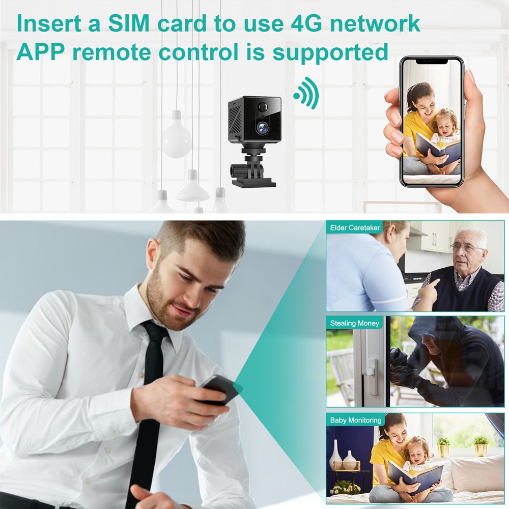 Mini camera 4G Low Power 1080P HD Wireless cameras Micro 2000mAh Battery Support Full Netcom 4G mini cameras