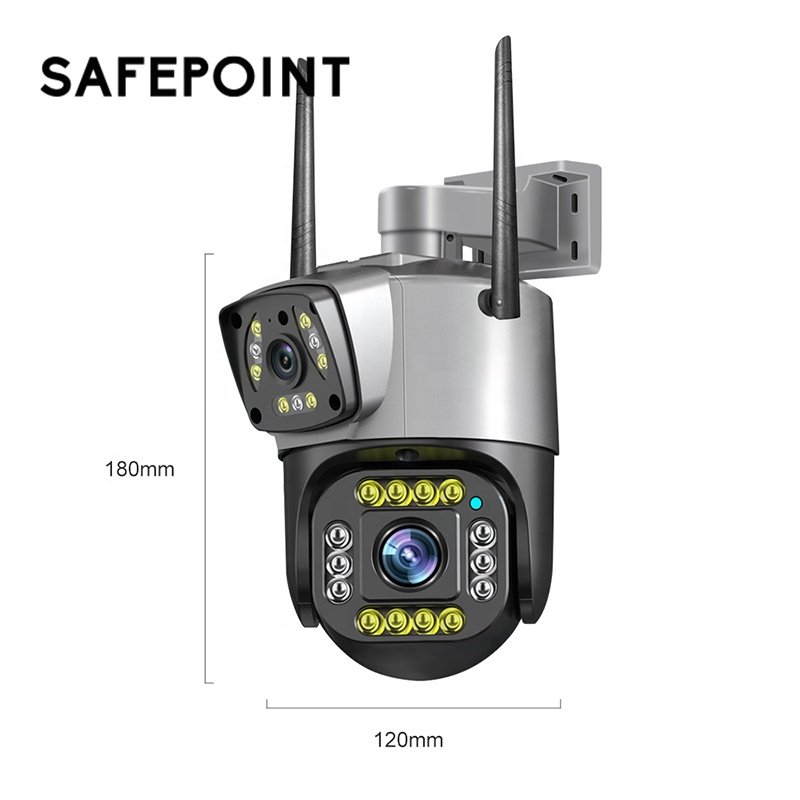 SAFEPOINT HSC036 hot sale wifi network camera Dual lensptz motion tracking security camera outdoor