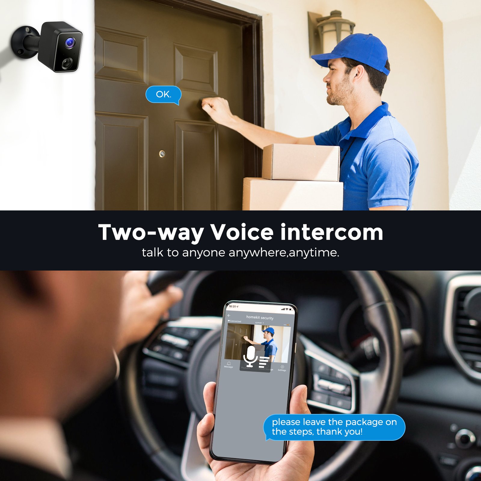 Arpha K03-2A Mini Small Wireless Ip Camera Low Power Consumption Network Battery Camera