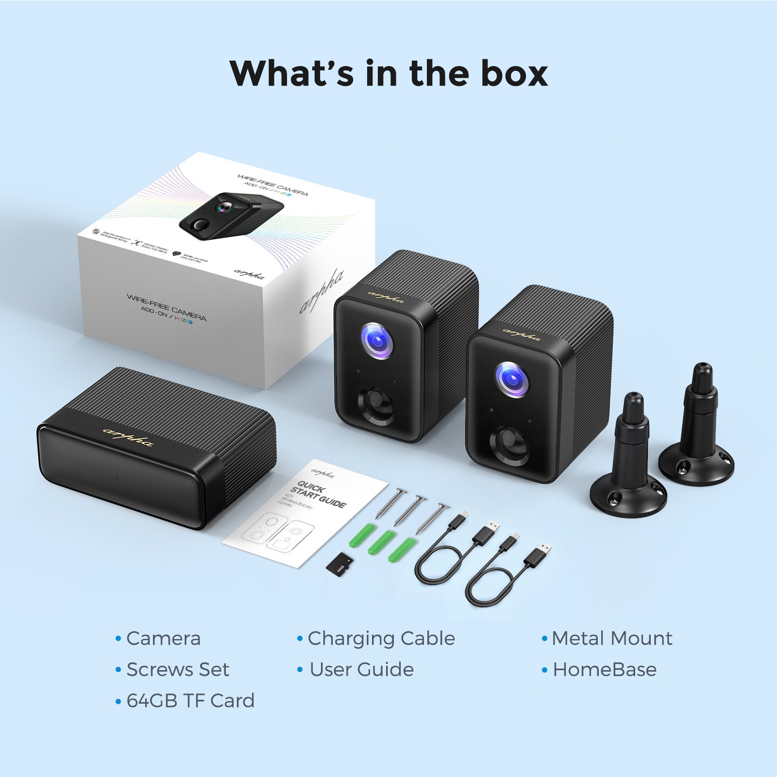 Arpha K03-2A Mini Small Wireless Ip Camera Low Power Consumption Network Battery Camera