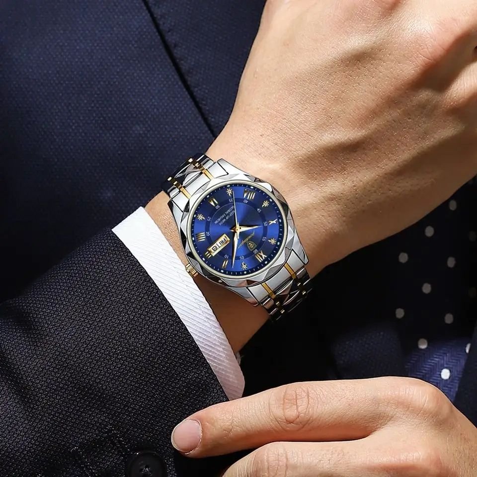 Poedagar 615 New Arrivals Fashion Luxury Men Watch Stainless Steel Wristwatch Waterproof Luminous Quartz Watches For Men