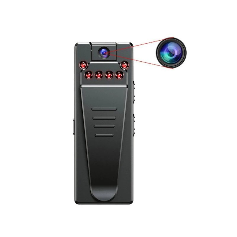 Z8 1080P HD Mini Camera with Back Clip Wearable Video Sound Record Pocket Camera Support 32GB TF Card for Meeting Classing