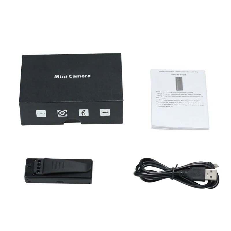 Z8 1080P HD Mini Camera with Back Clip Wearable Video Sound Record Pocket Camera Support 32GB TF Card for Meeting Classing