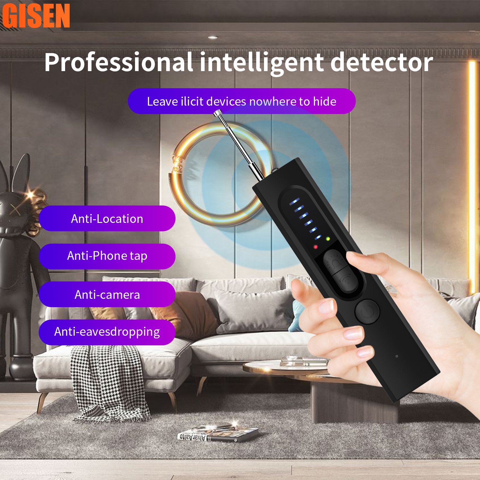Small Size X13 Wholesale Anti-monitoring For Meeting Hotel Use Vibration Anti-theft Signal Detection Detection Machine