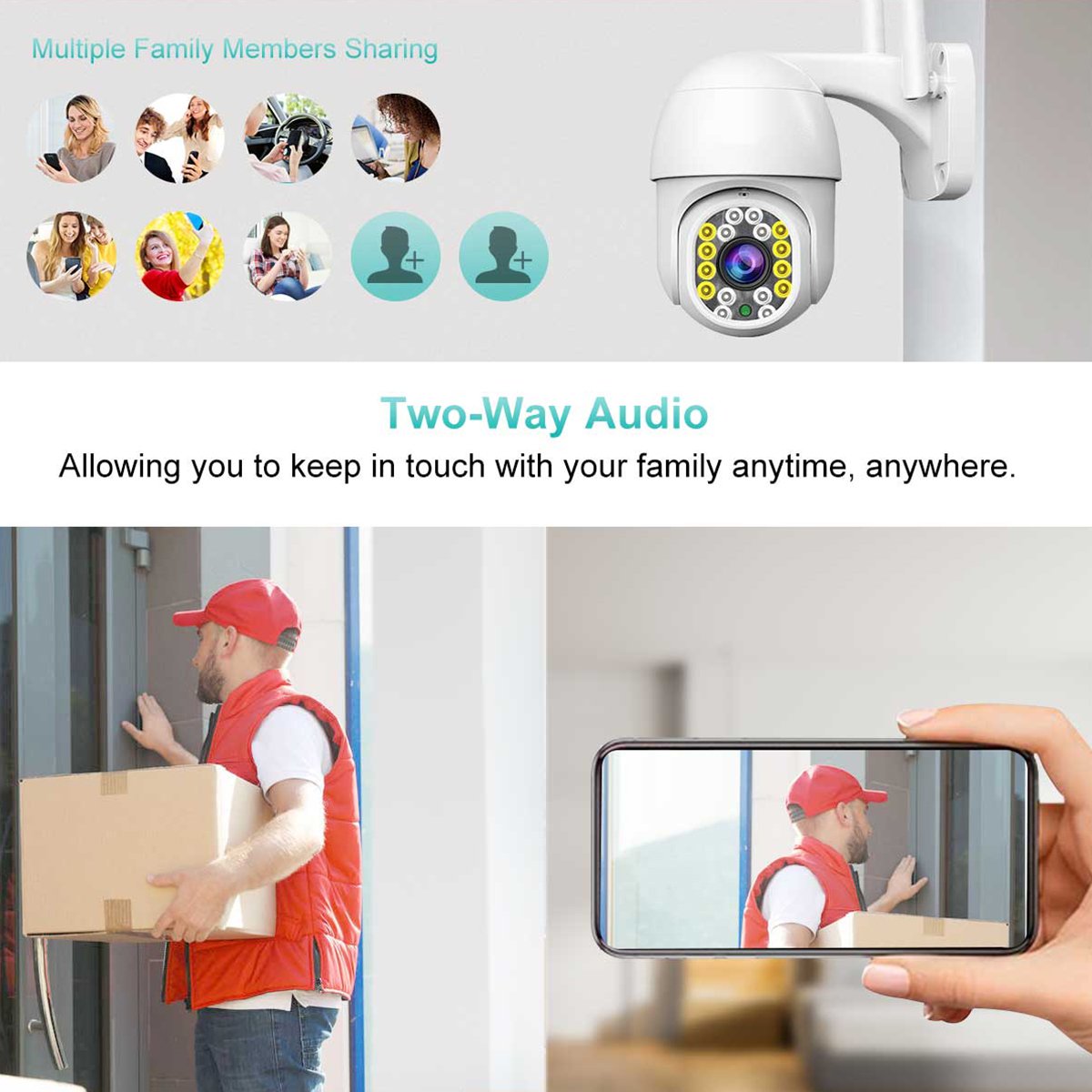 A7 2.4G day and night monitor external mini wireless 360 surveillance sans fil ip Single-lens camera security wifi cctv camera