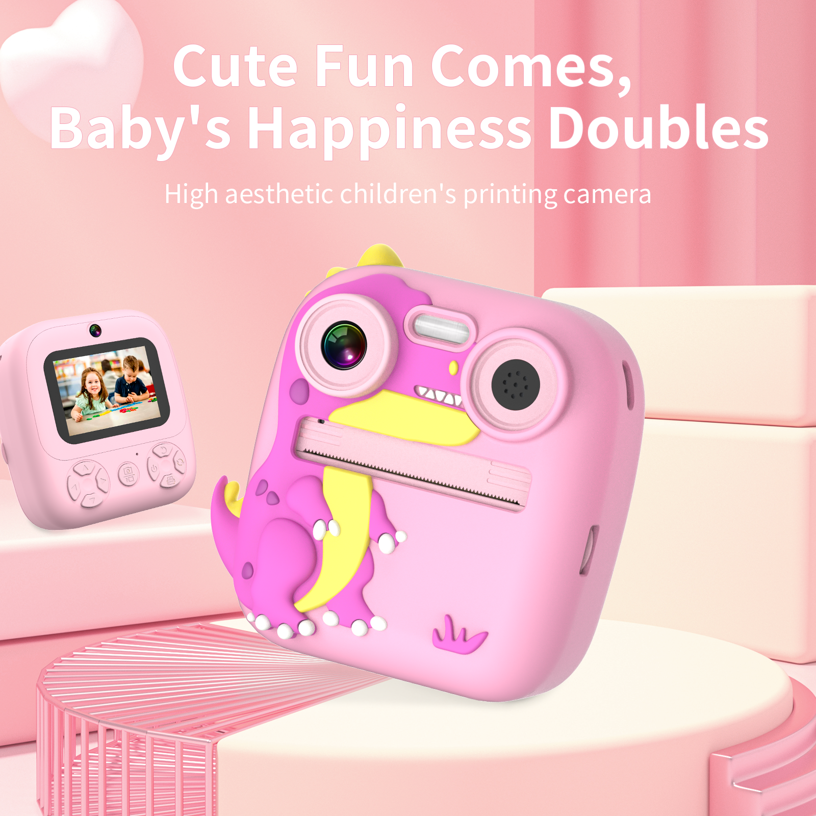 Gifts Top Kids Print Camera D12 Cute Fun Toys Large Screen Digital Instant Camera For Kids Mini Printer Children's Photo Camera