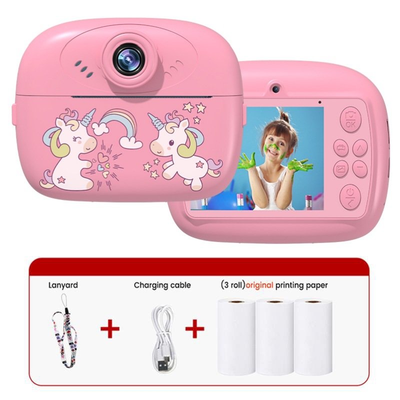 Kids Camera 2000W 1080p HD Children Digital Video Cameras Built-In Games Cute Cartoon Cat 2.0 Inch Mini Camera Gift Toys B1