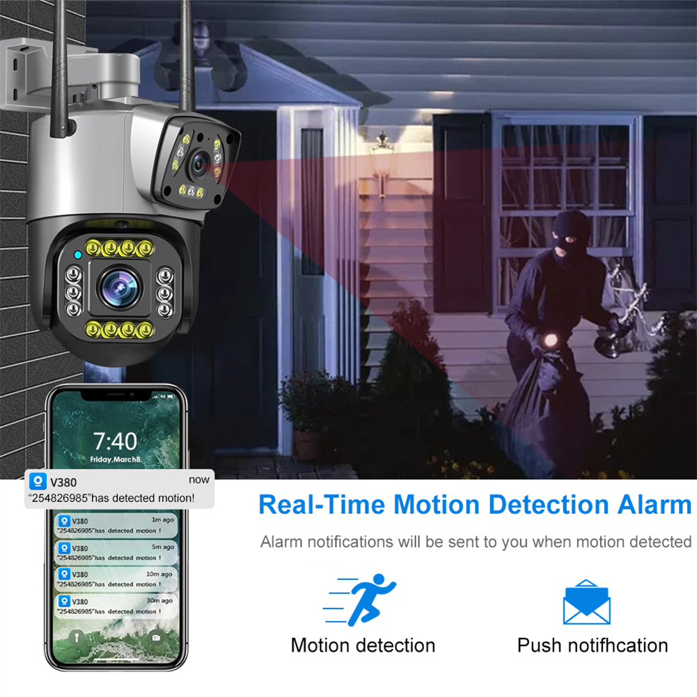 V380 Pro HD 2K 4MP 4G Sim Card Smart Network Wifi Ptz Outdoor Indoor Waterproof Home security cameras 360 degrees