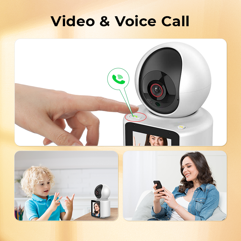 1080P 2.8In IPS Screen One Click Video Call camera Auto Tracking Motion Detection Home Surveillance Wifi Smart Baby Monitor