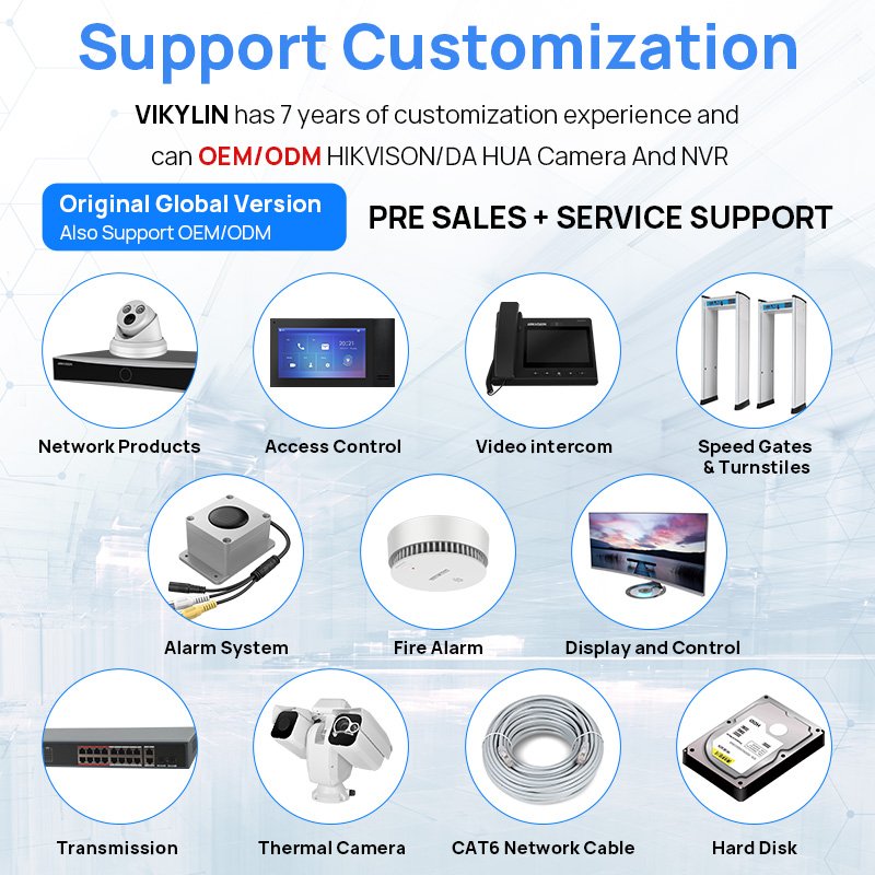 HIK Smart Hybrid Light Color Vu 4MP 6MP 8MP 4K Full Color Dome Turret Bullet PoE IP CCTV Network Camera Compatible Hik NVR