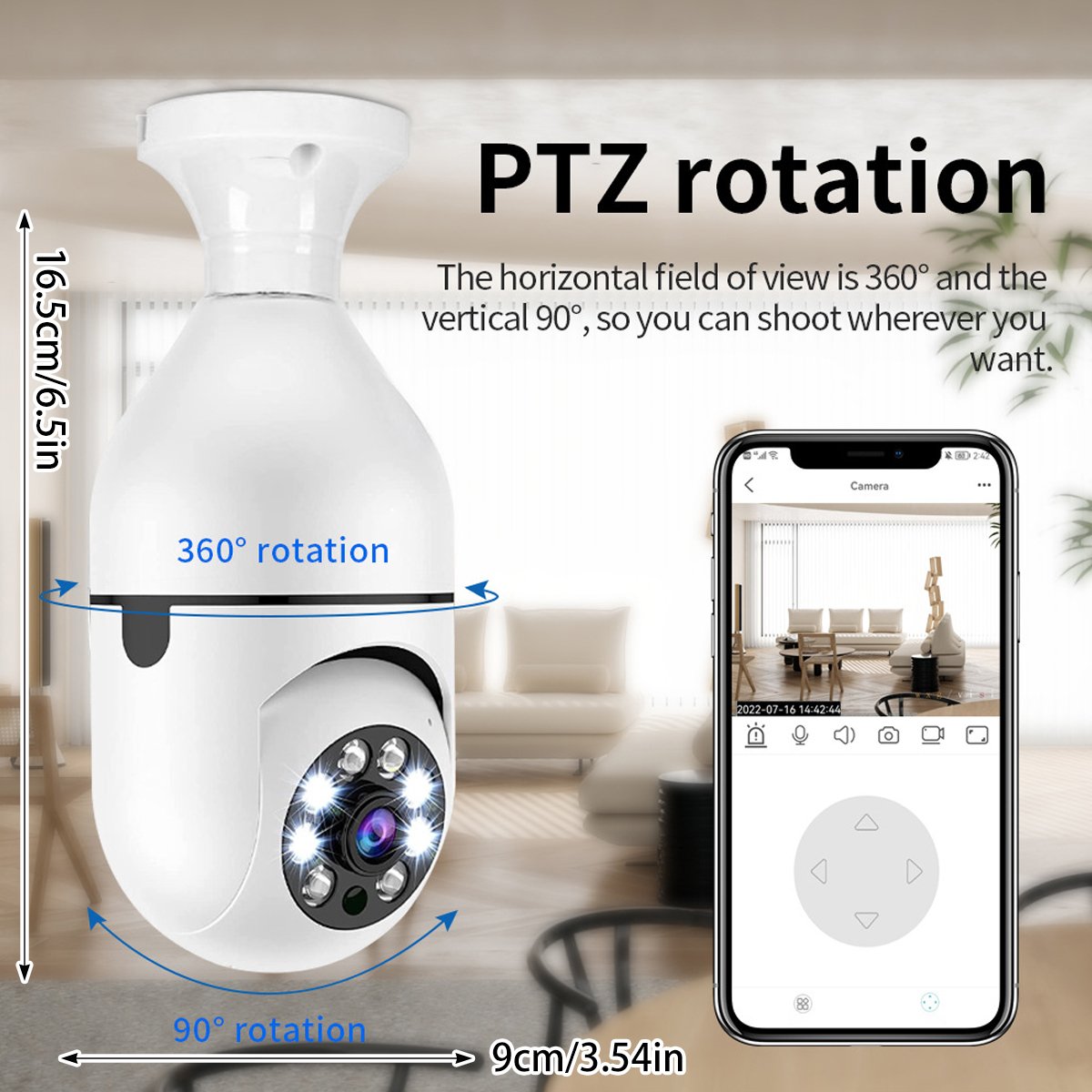Factory hot selling 360 degree CCTV bulb camera wifi network camera bulb 480P light bulb WIFI camera