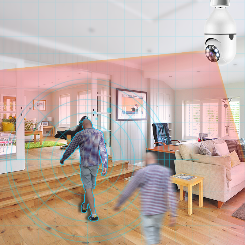 Factory hot selling 360 degree CCTV bulb camera wifi network camera bulb 480P light bulb WIFI camera