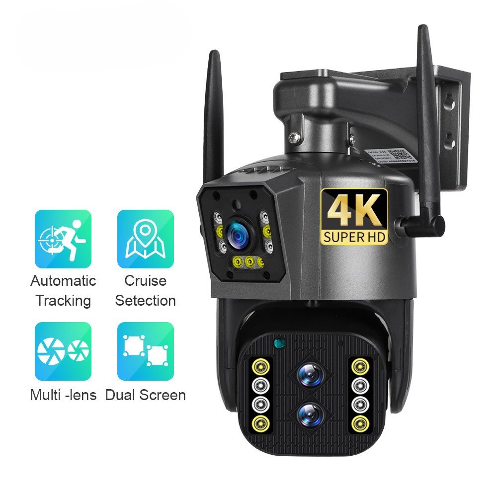 VISION 10X 4K hot sales wifi network camera Dual lens optical zoom ptz motion tracking security camera outdoor