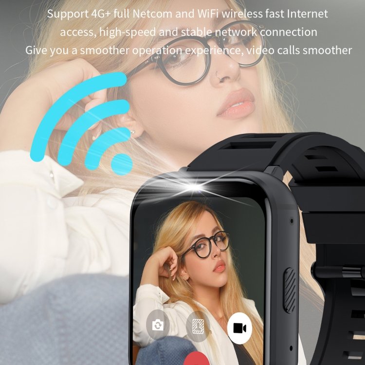 2024 RAM 4GB ROM 64GB 1.99 Inch 4G Call Smart Watch GPS Wifi Dual Camera SIM Heartrate Testing Waterproof Sports Men Smartwatch